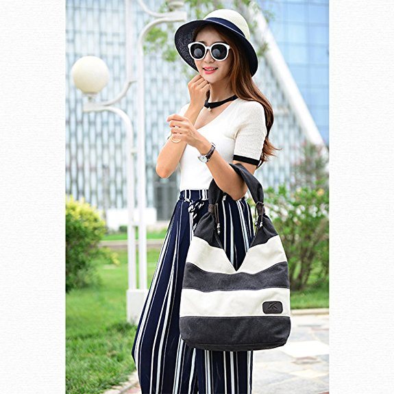 Fashion Canvas Lady Handbags Women PU Leather Bags Lady Handbag 2018 Custom Women Handbag Nice Design Bag (WDL0502)