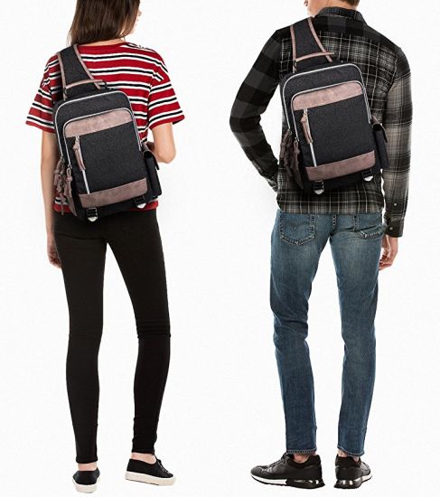 PU Canvas Lady Shoulder Bag and Backpack Fashion Bag School Bags (WDL0315)