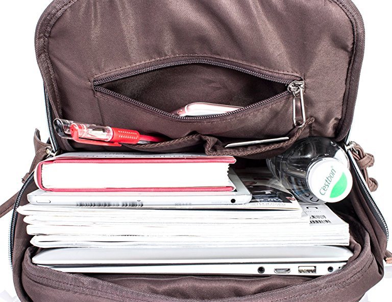 PU Canvas Lady Shoulder Bag and Backpack Fashion Bag School Bags (WDL0315)