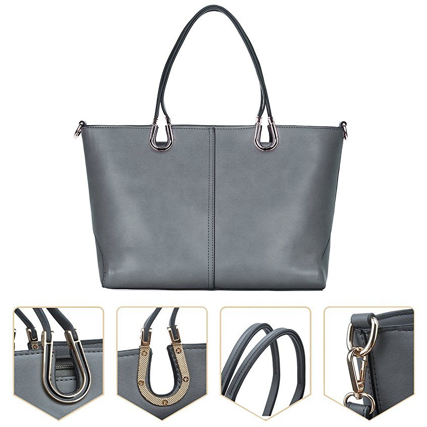 Large Capacity Metal Handle Decoration Shopping Tote Mummy Bag Popular Handbag (WDL0275)