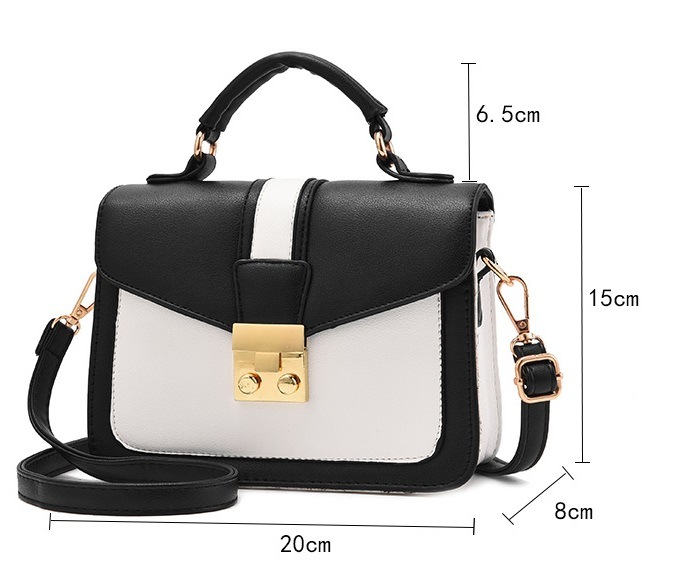Fashion Lady Handbag Promotion Handbag Black and White Lady Bag Designer Popular Handbag (WDL0156)