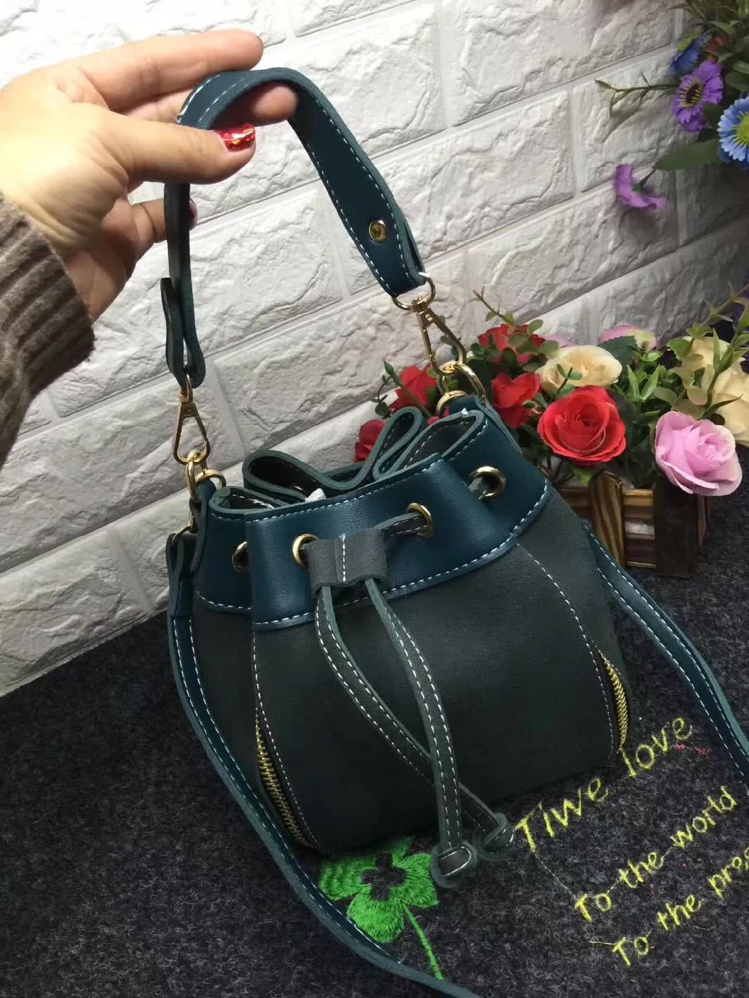 Fashion Bucket Bag, Lady Handbag, Nice Design with Good Price Bag Popular Lady Handbag (WDL0103)