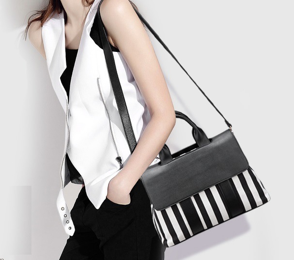 Ladies Handbag Hand Bags High Quality Replica Handbag Black and White Hot Sell Shoulder Lady Bag Simple Women Bag Women Bag Lady Handbag (WDL0115)