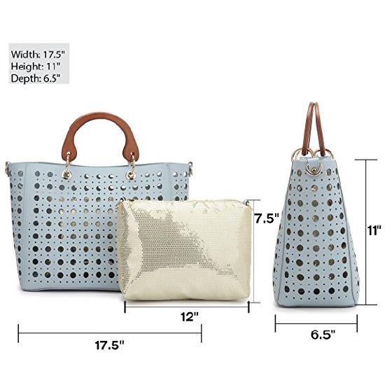 PU Leather Handbag Laser Handbag Women Tote Large Capacity Handbag Promotional Handbag Shoulder Bag (WDL0538)