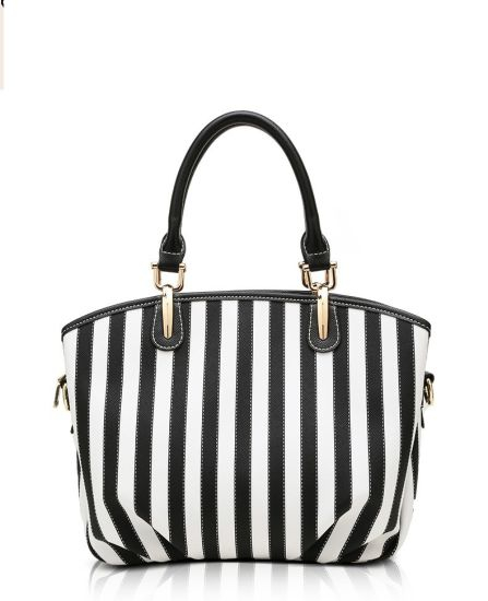 Lady Handbag Women Bag Classic White and Black Strap PU Shiling OEM/ODM Lady Shouler Bag Women Handbag (WDL0223)