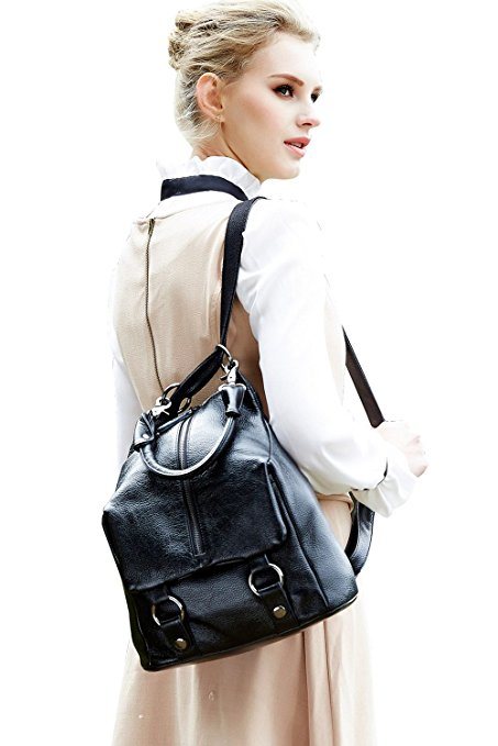 Nice Design PU Leather Lady Student School Hot Sell Backpack High Quality Hot Sell Backpack (WDL0553)