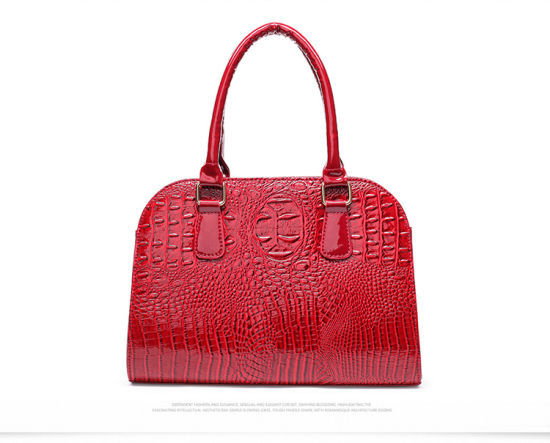 Luxury Women Bag Crocodile Shinning PU Leather Ladies Handbag (WDL0859)