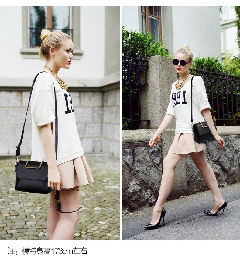 Metal Handle Crossbody Fashion Shoulder Bag Promotion Bag Designer Handbags (WDL0234)