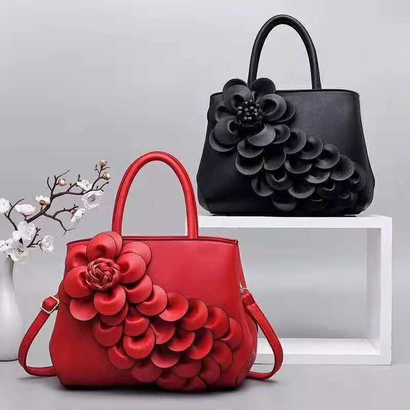 Lady Handbags Wholesale Fashion Handbags Leather Handbags Tote Bag Lady Handbag Woman Handbag Flower Bag (WDL014550)
