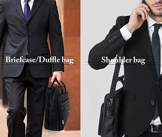 17 Inch Laptop Bag Travel Briefcase with Orjanizer Expandable Shoulder Bag Water Resisatant Business Message Briefcase (WDL01131)