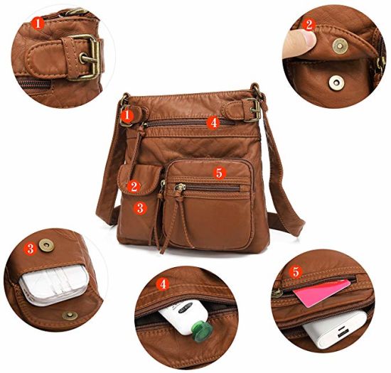 Crossbody Bag Ladies Handbag PU Leather Bag Fashion Handbag Designer Bag Fashion Message Bag (WDL01454)