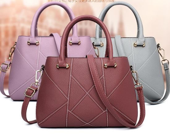 Ladies Fashion Handbag Contrast Color Stitching Lady Handbag Fashion Hand Bag Ladies Handbags Women Bags (WDL0131)
