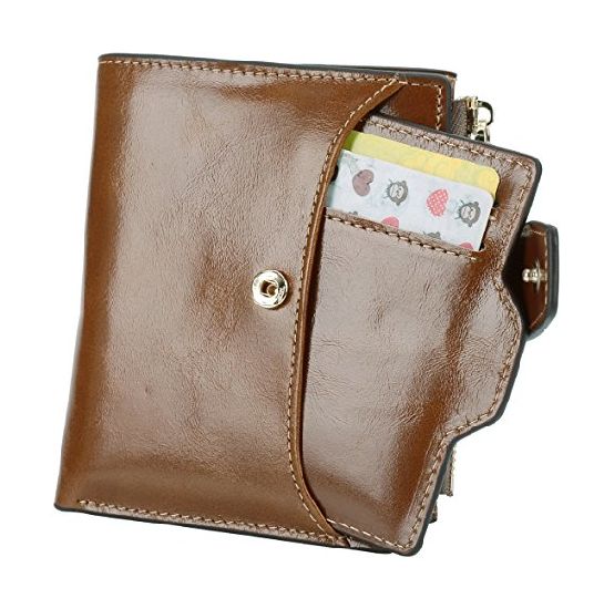Fashion Leather Wallet Ladies Mini Purse Clutch Wallet Card Holder with ID Window (WDL01086)