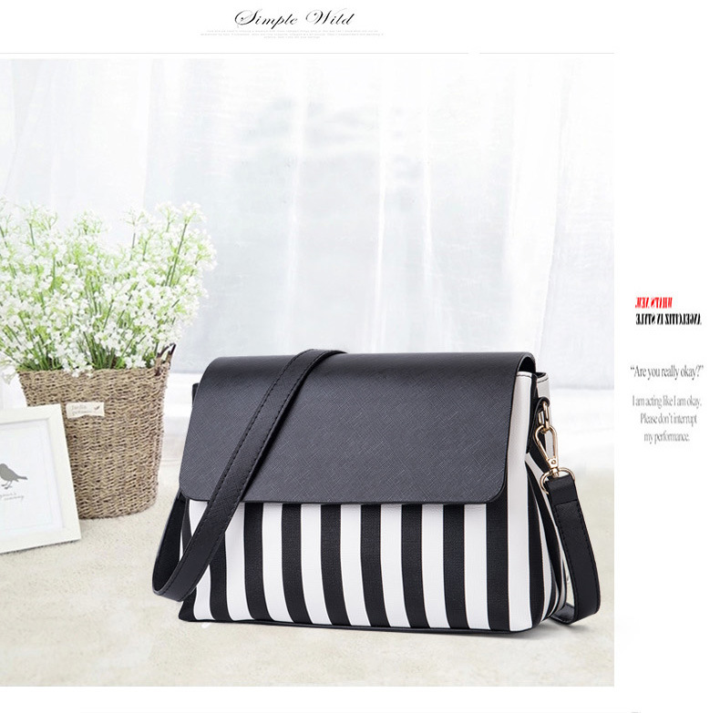 Black and White Classic Fashion Simple Lady Handbag Nice Designer (WDL0125)