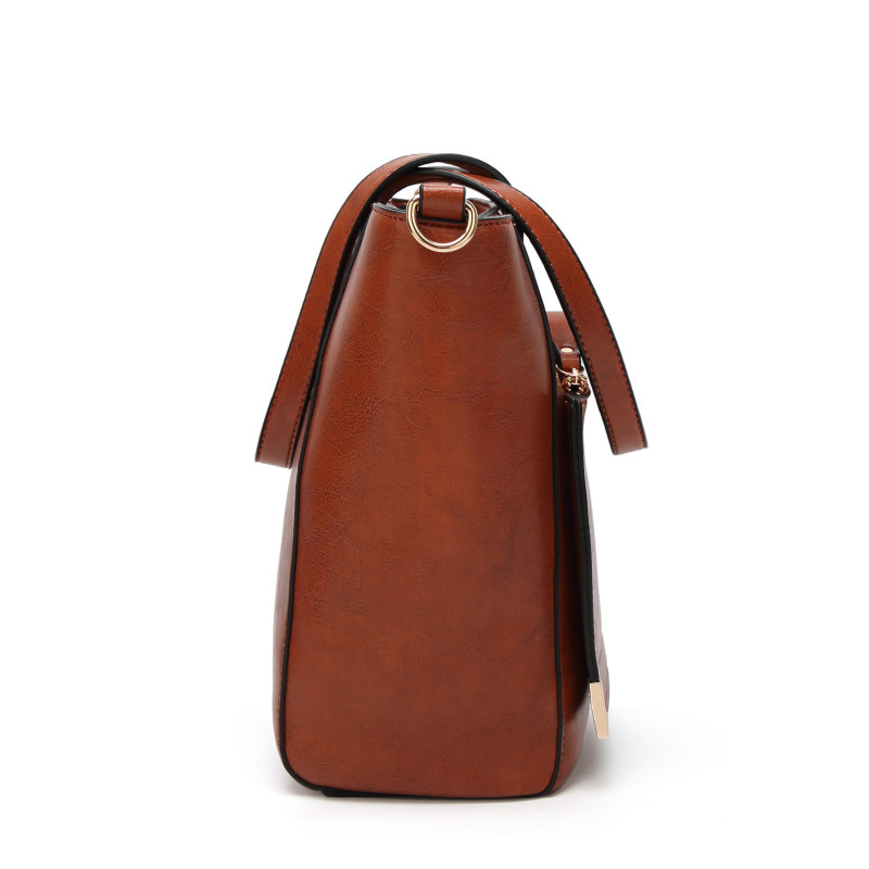 High Quality Hot Sell Tote with Metal Decorative Wardware PU Fashion Bag (WDL0214)