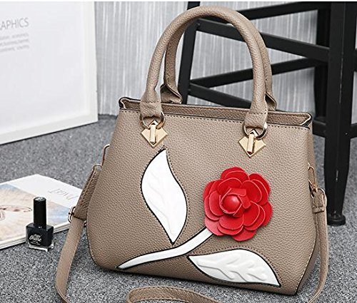 PU Leather Handbag Women Bag Flower Handbag Fashion Lady Shoulder Handbag 2018 (WDL0595)