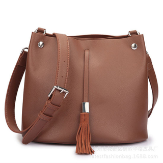New Arrival Ladies Handbag Bucket Bag Tassels Shoulder Bag Women Bag (WDL0997)