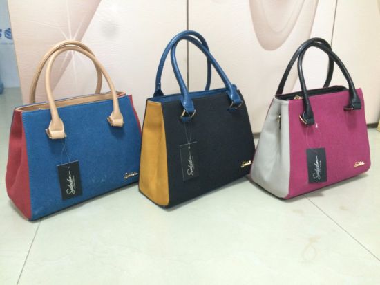 PU Leather Handbag Women Bag Fashion Handbags Ladies Bags Sets 2018 OEM Handbags (WDL01043)