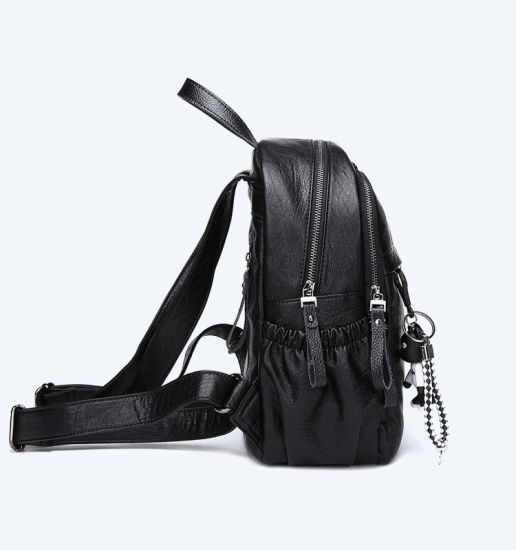 Basic Lady Backpack PU Leather Girls Daily Backpack (WDL0820)