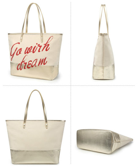 Canvas Casual Tote Women Handbag Shopping Bag School Bag (WDL0804)