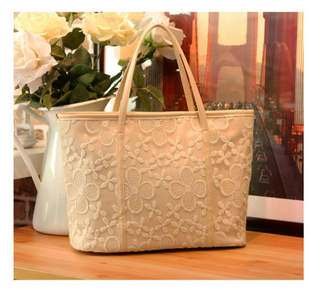 New Arrival Fancy Lace Lady Handbags Women Tote Designer Causal Bag (WDL0979)