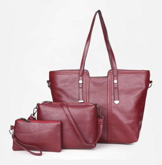 3PCS Set Lady Handbag Large Tote Bag PU Crossbody Bag Purse (WDL0831)