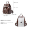 Simple Lady Promotional PU Leather Backpack Hot Sell High Quality Backpack School Student Backpack (WDL0552)