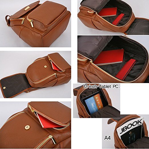 PU Leather Backpack Design Backpack School Student Backpack Promotional Backpack Large Capacity Backpack (WDL0543)