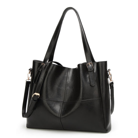 PU Splicing Lady Tote Mummy Bag Shopping Fashion Handbag Ladies Bag Designer Handbags (WDL0209)