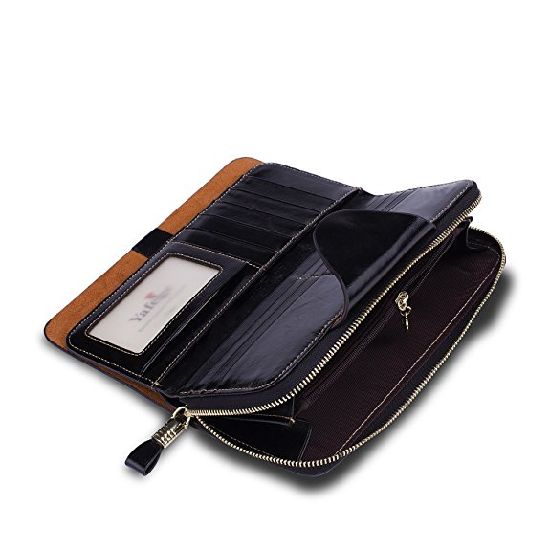 Clutch Wallet Card Holder Purse Wallet Coin Pocket Women′s Compart Leather Wallet Ladies Purse with ID Window (WDL01099)