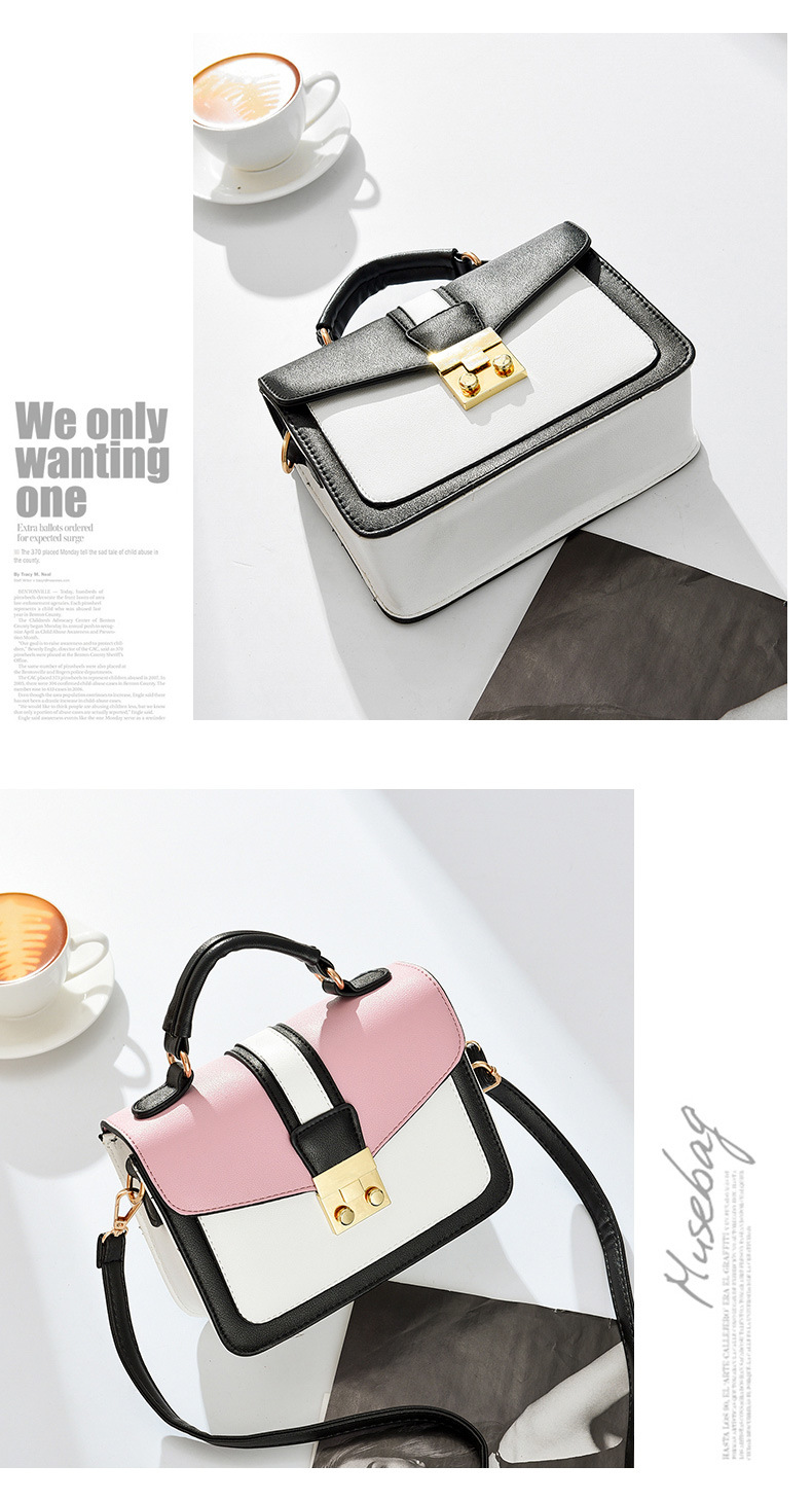 Fashion Lady Handbag Promotion Handbag Black and White Lady Bag Designer Popular Handbag (WDL0156)