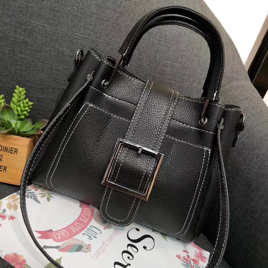 Fashion PU with Decorative Wardware Crossbody Handbag Designer Handbag Women Bag Lady Handbag (WDL0102)