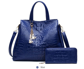 2PCS Set Lady Work Handbags Causal Women PU Leather Wallet (WDL0874)