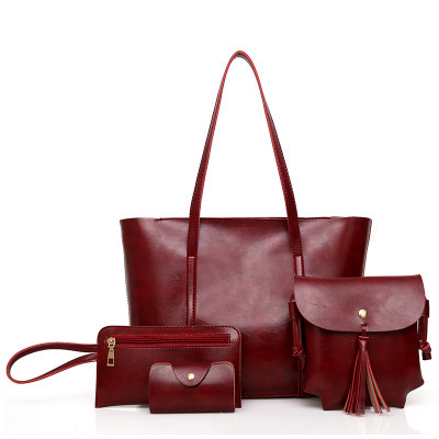 Fashionable Sets Handbag Lady Handbag PU Leather Handbags Women Sets Bagpromotional Bag (WDL01203)
