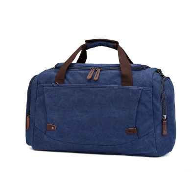 Canvas Duffel Bag, Vintage Canvas Weekender Bag Travel Sports Duffel with Shoulder Strap Outside Travel Bag (WDL01247)