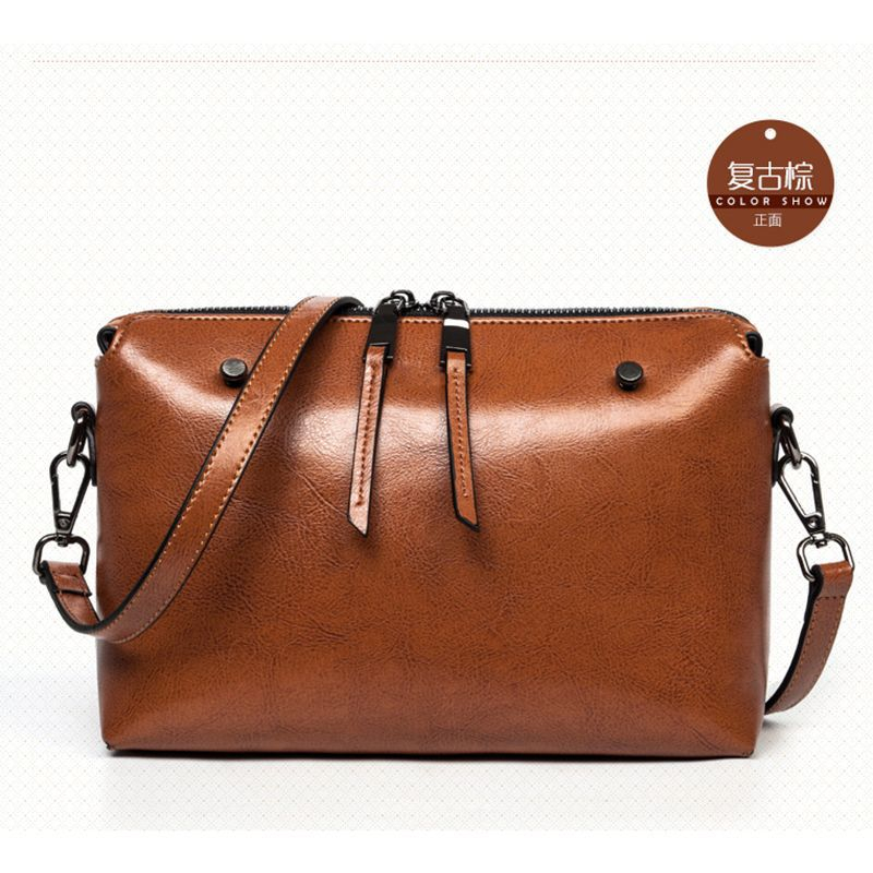 Second layer cowhide cross-body bag for lady