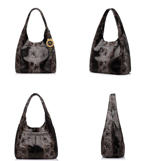 Women Large Tote Classic Hobo Serpentine PU Leather Shoulder Bags Ladies Handbags (WDL0898)