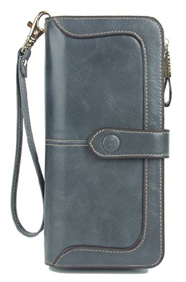 Purse Wallet Women′s Compart Leather Wallet Ladies Purse with ID Window Clutch Wallet Card Holder (WDL01098)