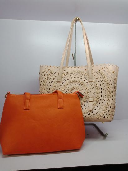 PU Leather Bag Laser Fashion Handbag Womens Bag Genuine Leather Handbag Flower Handbags (WDL0435)