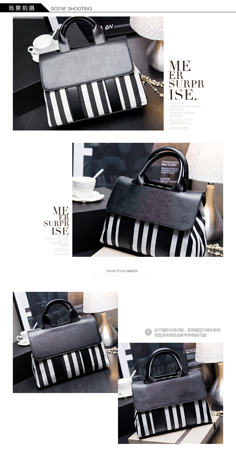 Ladies Handbag Hand Bags High Quality Replica Handbag Black and White Hot Sell Shoulder Lady Bag Simple Women Bag Women Bag Lady Handbag (WDL0115)