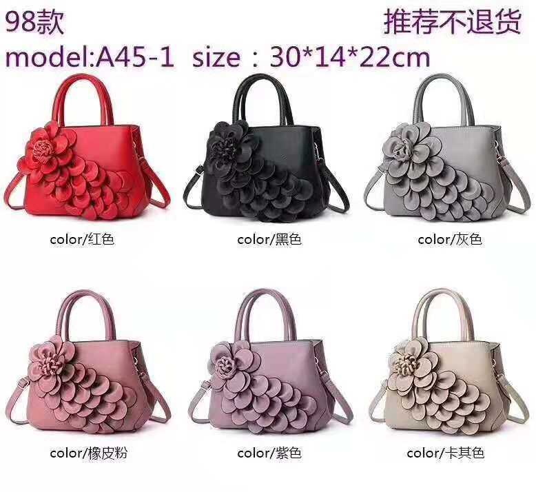 Lady Handbags Wholesale Fashion Handbags Leather Handbags Tote Bag Lady Handbag Woman Handbag Flower Bag (WDL014550)