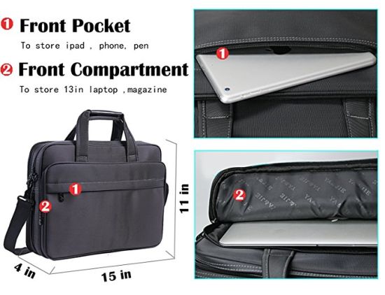 for Women and Men Fit 15.6" Laptop Computer Tablet Water Resisatant Business Message Briefcase Laptop Bag Briefcase (WDL01132)