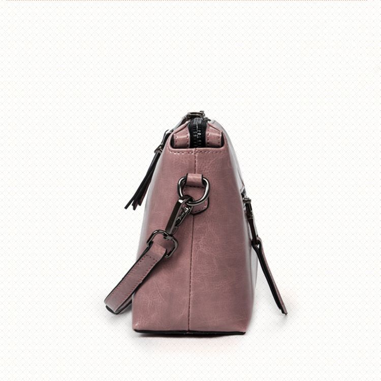Second layer cowhide cross-body bag for lady