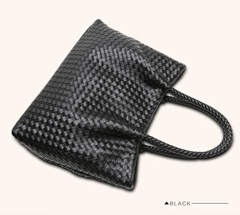 PU Weaving Fashion Tote Simple Large Capacity Shopping Bag Mummy Bag Designer Handbag (WDL0222)