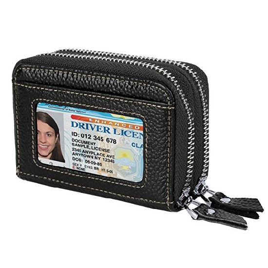 Women′s Small Compart Leather Wallet Ladies Mini Purse with ID Window Clutch Wallet Card Holder Ladies Purse (WDL01077)