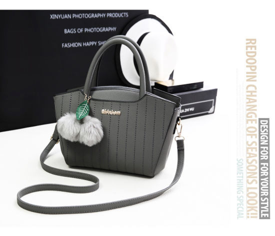 Classic Stitching Strap Fashion Lady Handbag with Nice Charm (WDL0201)