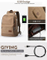 Upoalker Canvas Backpack with USB Charging Port for School Bookbag Travel Daypack for Fits up to 15.6 Inch Laptop (WDB0034)