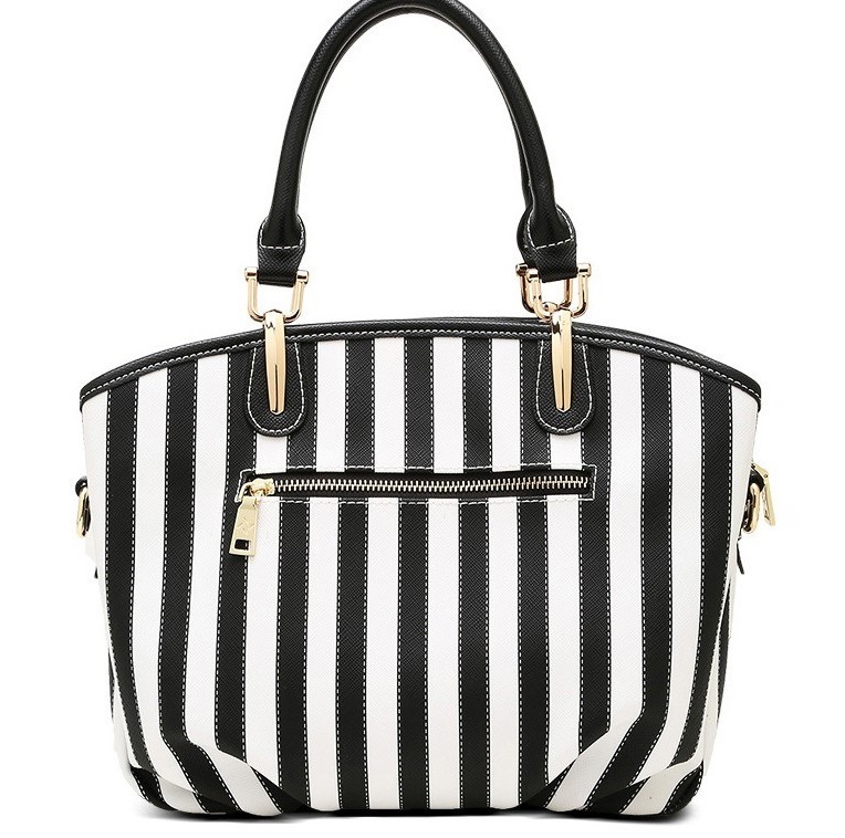 Lady Handbag Women Bag Classic White and Black Strap PU Shiling OEM/ODM Lady Shouler Bag Women Handbag (WDL0223)