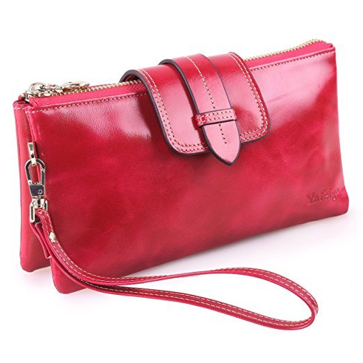 Clutch Wallet Card Holder Purse Wallet Coin Pcoket with Chain Leather Wallet Ladies Mini Purse with ID Window (WDL01100)