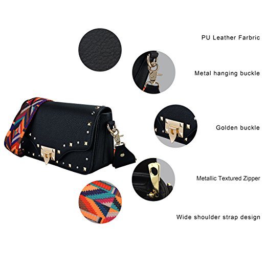 PU Leather Handbag with Reivet Decoration High Quality Hot Selll Casual Bag Lady Handbag 2018 (WDL0525)